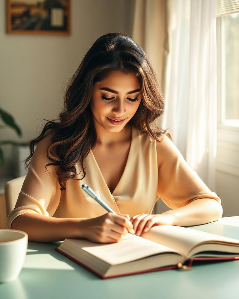 A young founder at her laptop